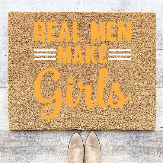 New Daddy To Be - Real Men Make Girls - Daddy Pate Coir Doormats