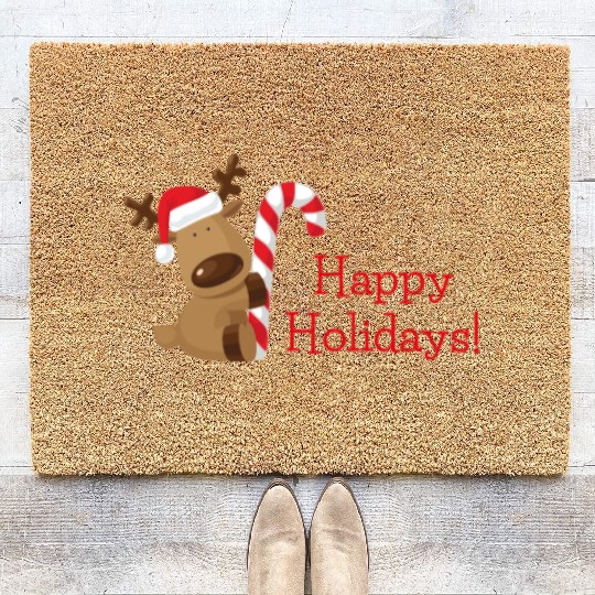 Happy Holidays Coir Doormats