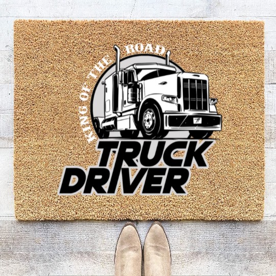Truck driver, King of the road Coir Doormats
