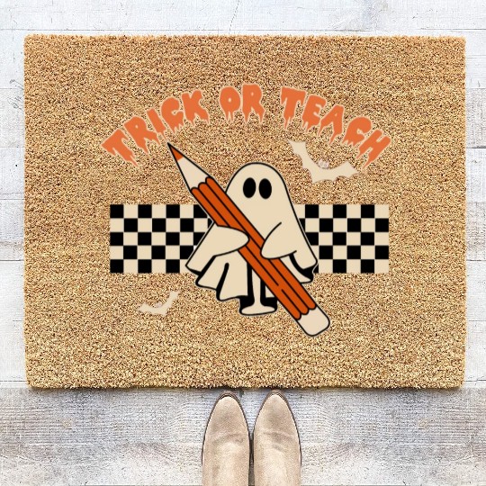 Trick or Teach | Funny Halloween Coir Doormats