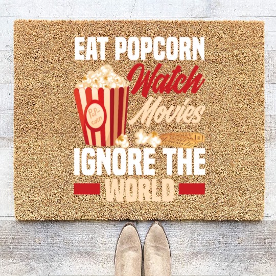 Film Popcorn Cinema Coir Doormats