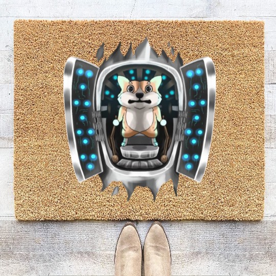 Corgi Inside Costume Corgi Takes Over Control Coir Doormats