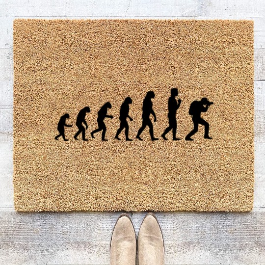 Cool Photographer Evolution Funny Photo Taker Came Coir Doormats