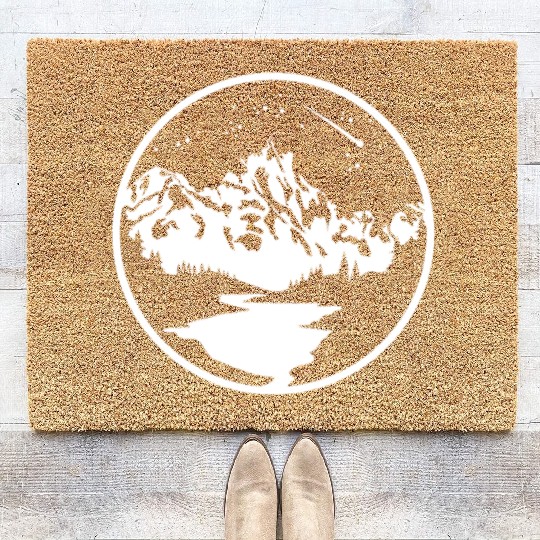 Nature Lover Midnight Sky Hiking Camping Outdoor Coir Doormats