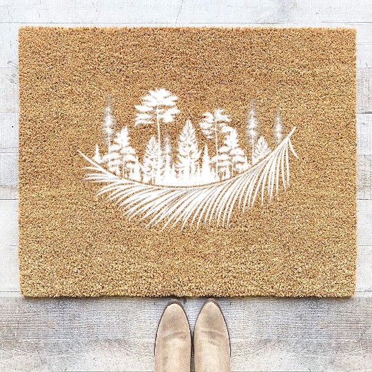 Nature Forest Plants Tree Camping Hiking Mountains Coir Doormats