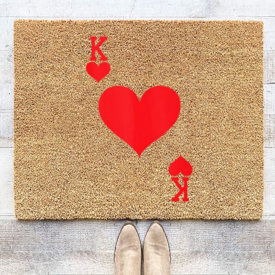 King of Hearts Playing Card Halloween Costume Tank Coir Doormats