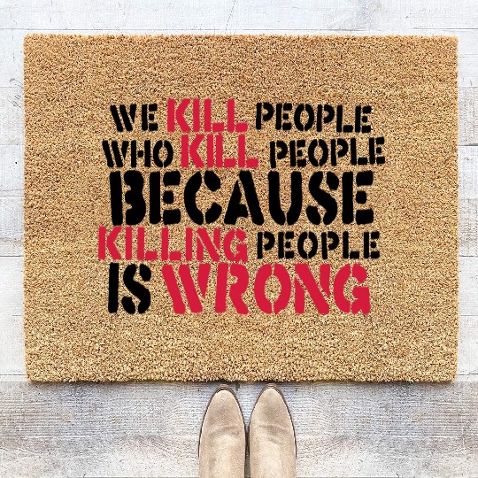 Anti War Saying - Ukraine Russia Peace No Killing Coir Doormats