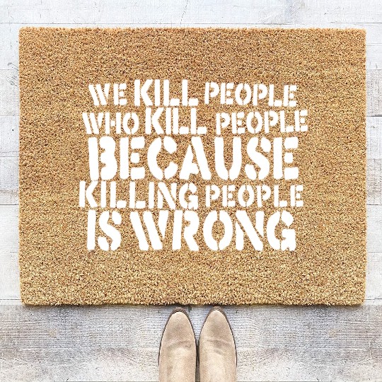 Anti War Saying - Ukraine Russia Peace No Killing Coir Doormats