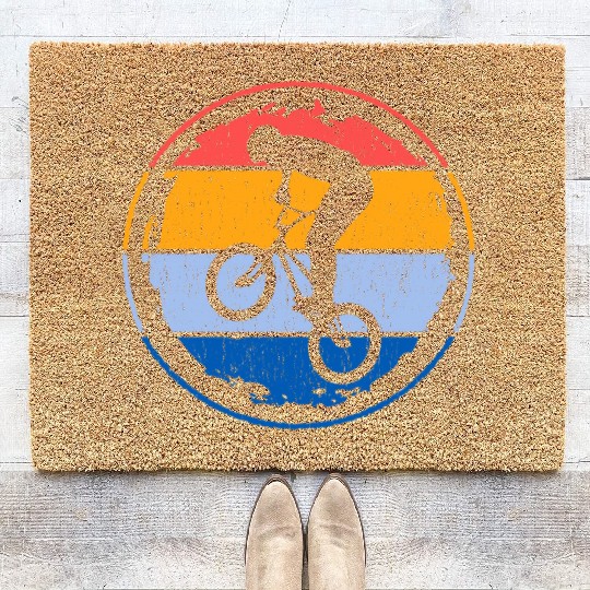 BMX Bike Stunts Bicycle Riders Boys Cycling BMX Coir Doormats