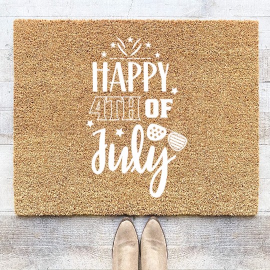 Happy 4Th Of July USA America American US Coir Doormats