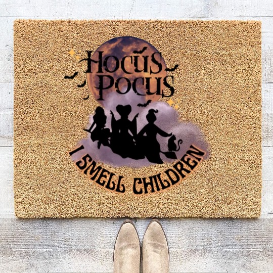 Hocus Pocus Sticker, I Smell Children Sticker Coir Doormats
