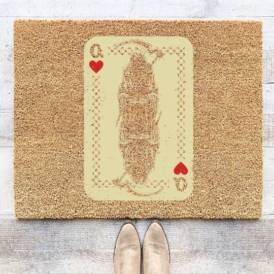 Santa Muerte Calavera Mexico Skeleton Poker Card D Coir Doormats