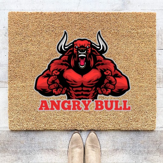 Angry Bull Design Coir Doormats