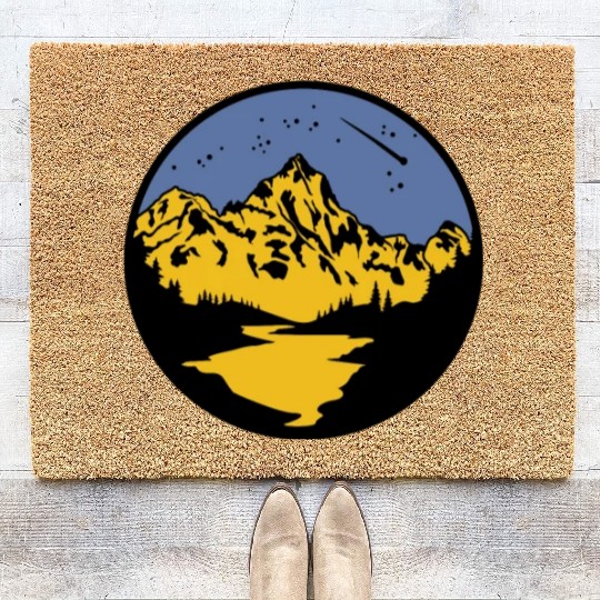 Nature Lover Midnight Sky Hiking Camping Outdoor Coir Doormats