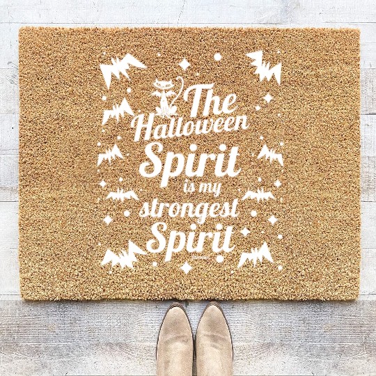 Bat monster pattern Halloween gift Coir Doormats