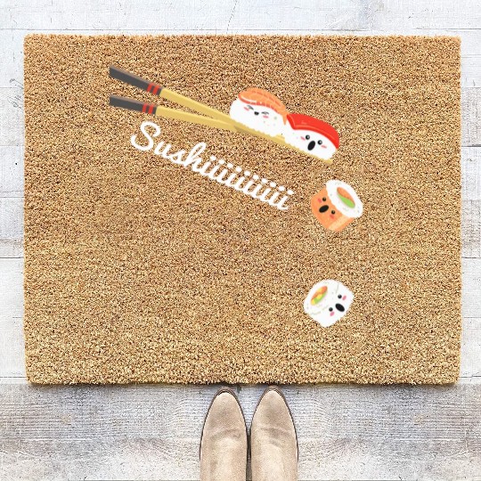 Sushi Lover Japan Lover Cuisine Chef Foodie Coir Doormats