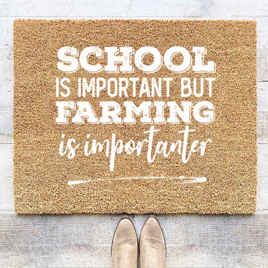 Funny Farming Saying Gift For Farmers Coir Doormats