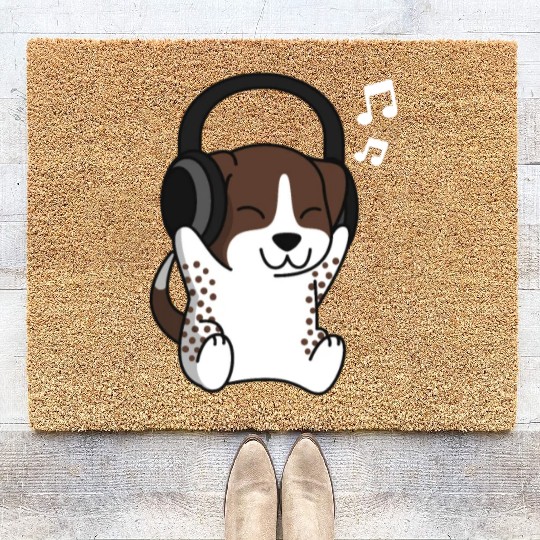 Music Lover German Shorthaired Pointer Coir Doormats