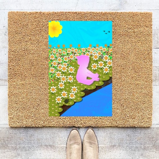 The Little Girl And The Garden Coir Doormats