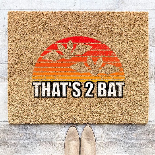 That's 2 Bat, Halloween Bat Pun Coir Doormats