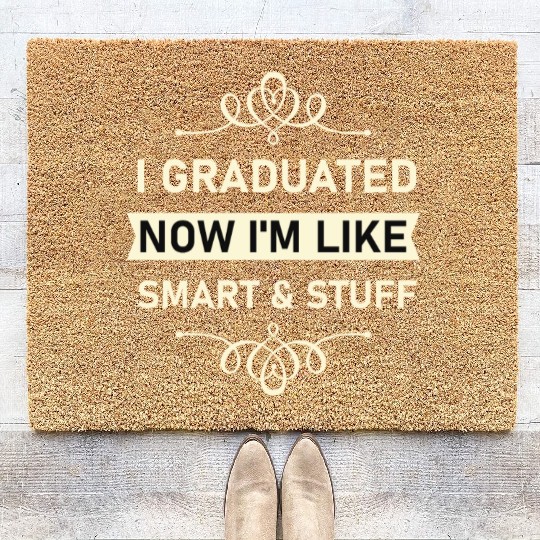 Funny College High School Graduation Gift Senior Coir Doormats