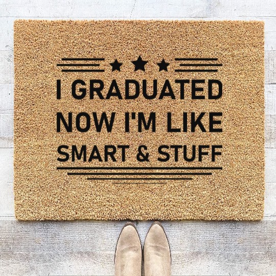 Funny College High School Graduation Gift Senior Coir Doormats