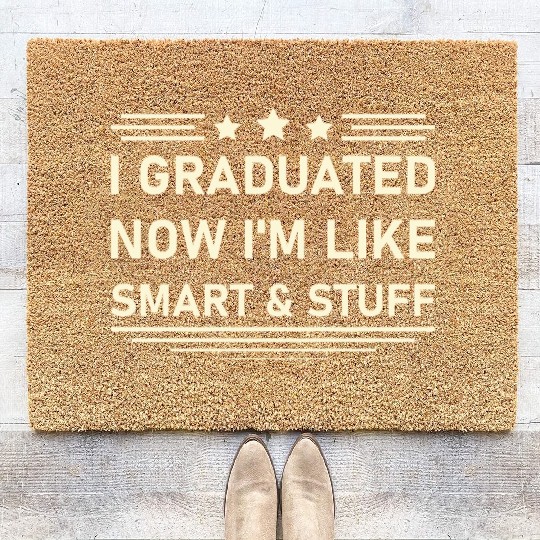 Funny College High School Graduation Gift Senior Coir Doormats