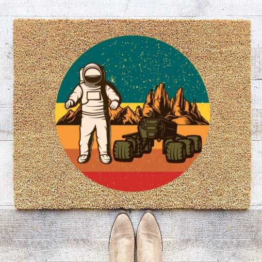 Astronaut on Mars Coir Doormats