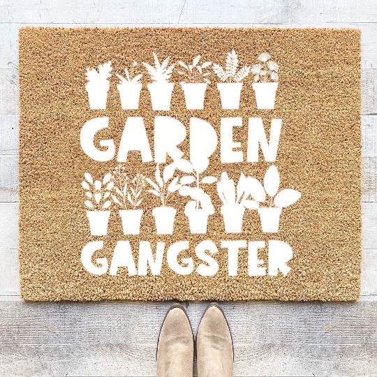 Garden Gangster Funny Gardening Plants Lover Coir Doormats