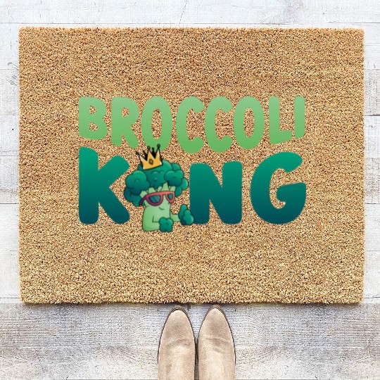 Broccoli King Vegetarian Vegetable Veggies Vegan Coir Doormats