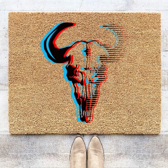 Buffalo skull Coir Doormats