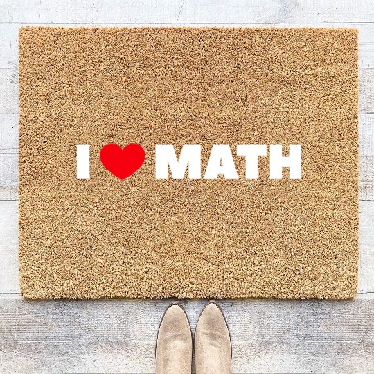 I Love Math Coir Doormats