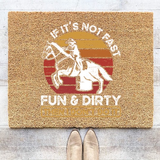 Fun And Dirty Barrel Racing Equestrian Horse Coir Doormats