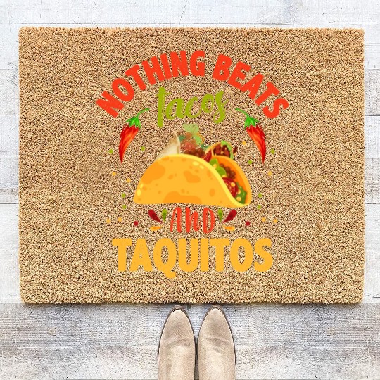Tacos And Taquitos Cinco De Mayo Festival Mexican Coir Doormats