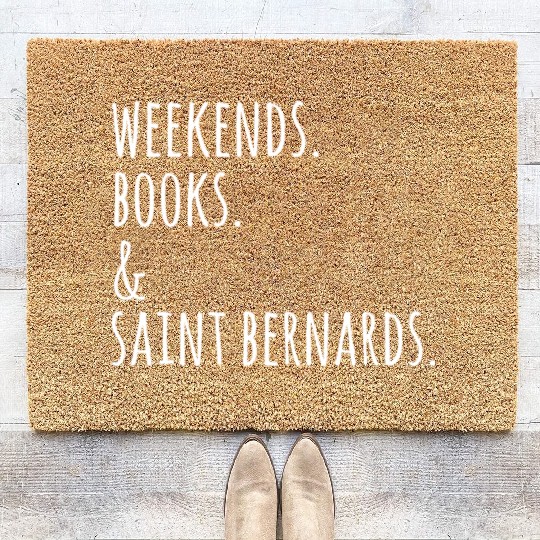 Weekends Books And Saint Bernard Coir Doormats