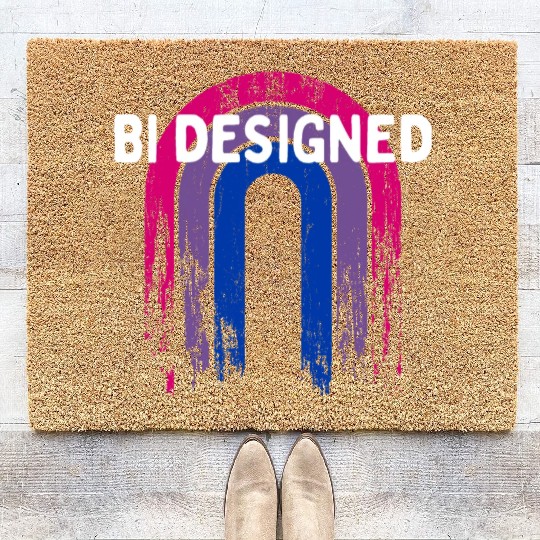 Bi Designed Bisexual Pride Month Bi Pride LGBT Coir Doormats