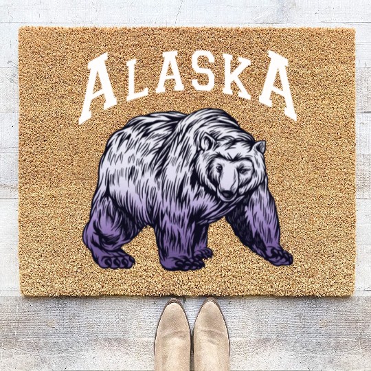 Alaska Gift USA Natur Bär Denali Grizzly Wald Coir Doormats