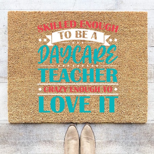 Daycare Teacher Childcare Educator Director Coir Doormats