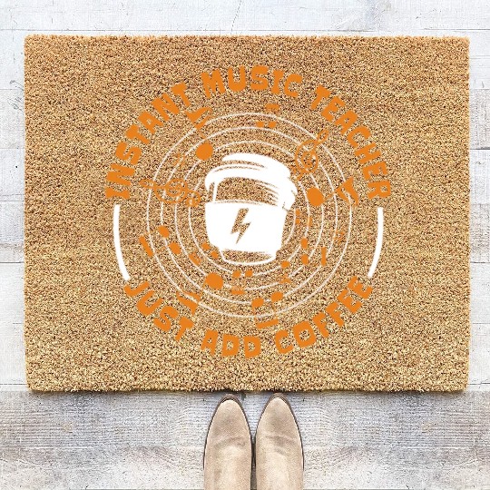 Music Teacher Coffee Coir Doormats
