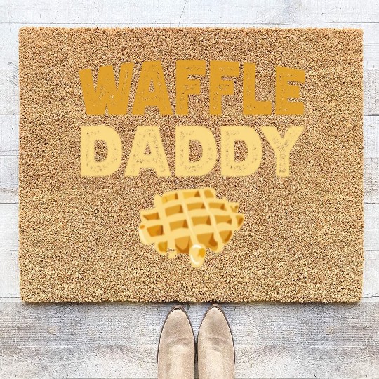 Waffle Daddy Food Waffle Whisperer Fathers Day Coir Doormats