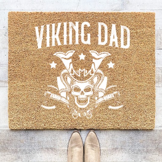 Viking Dad Pagan Scandinavian Berserker Norsemen Coir Doormats