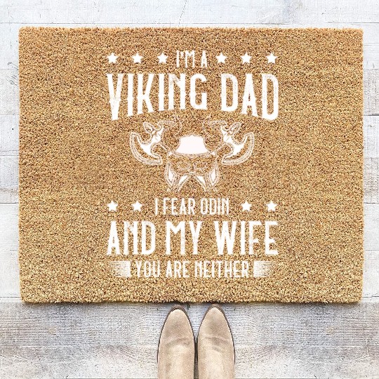 Viking Dad Pagan Scandinavian Berserker Norsemen Coir Doormats