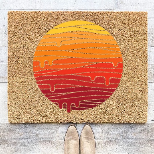 The Mountain Sun and Moon Coir Doormats