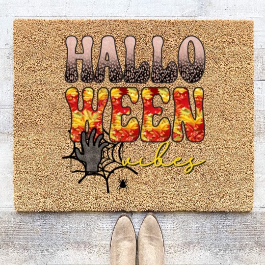 Halloween Vibes Sublimation 01 Coir Doormats
