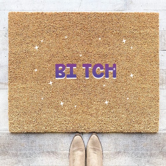 Bi tch Bisexual LGBTQ Bi Pride LGBT Girlfriend Coir Doormats