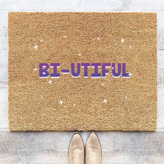 Bi-Utiful Bisexual Positivity Bi Pride Positive Coir Doormats