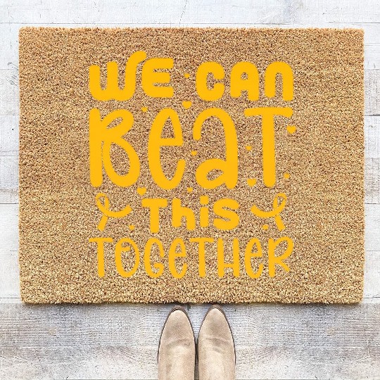 We Can Beat This Together, Childhood Cancer Coir Doormats