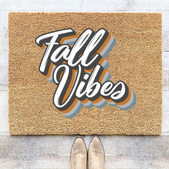 Halloween Theme Fall Vibes Coffee Lover Mug Gift, Coir Doormats