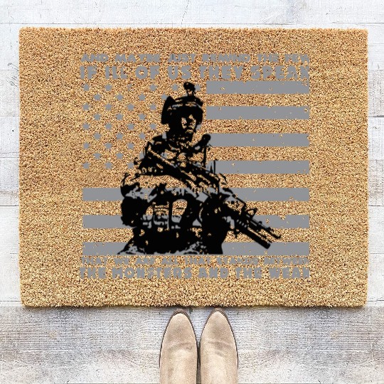 The Monsters And The Weak US Army Veteran Coir Doormats