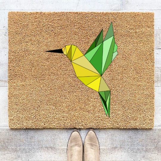 Hummingbird geometrical Coir Doormats